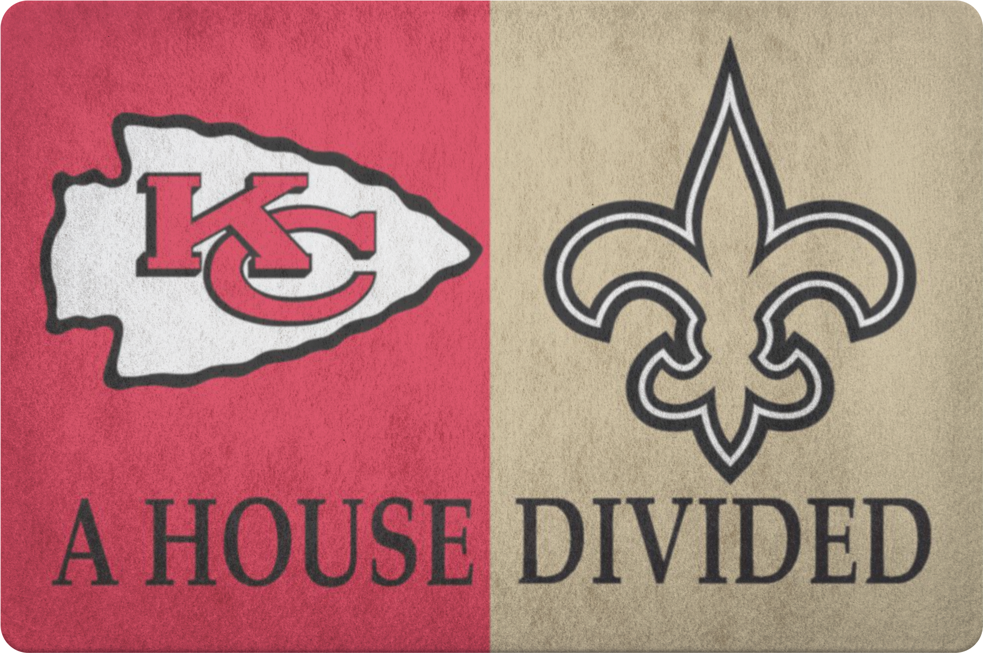 Kansas Cuty Chiefs New Orleans Saints Football Doormat - Kansas City Vs Rams (2000x2000), Png Download
