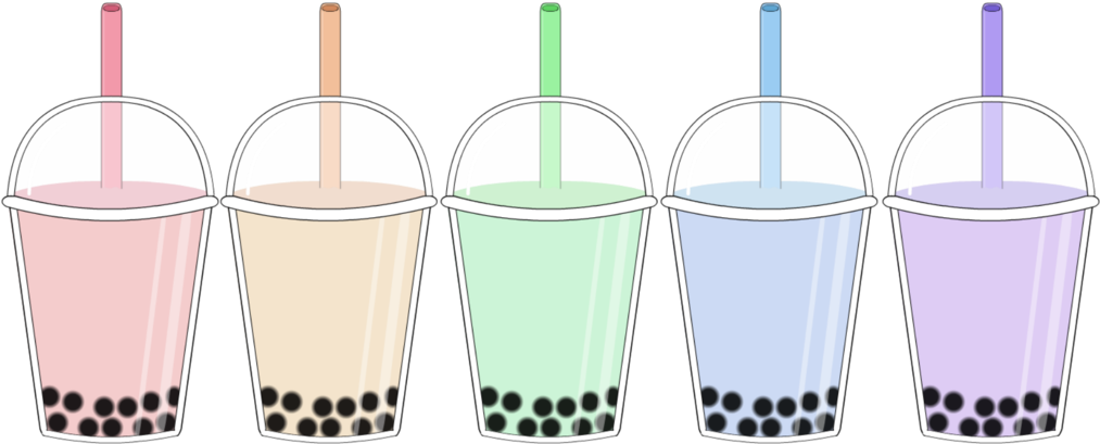 Bubble Tea Clipart Bubble Tea Clip Art Colorful Bubble Tea Etsy My