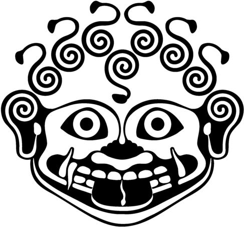 Grinning Medusa-01 (1000x463), Png Download