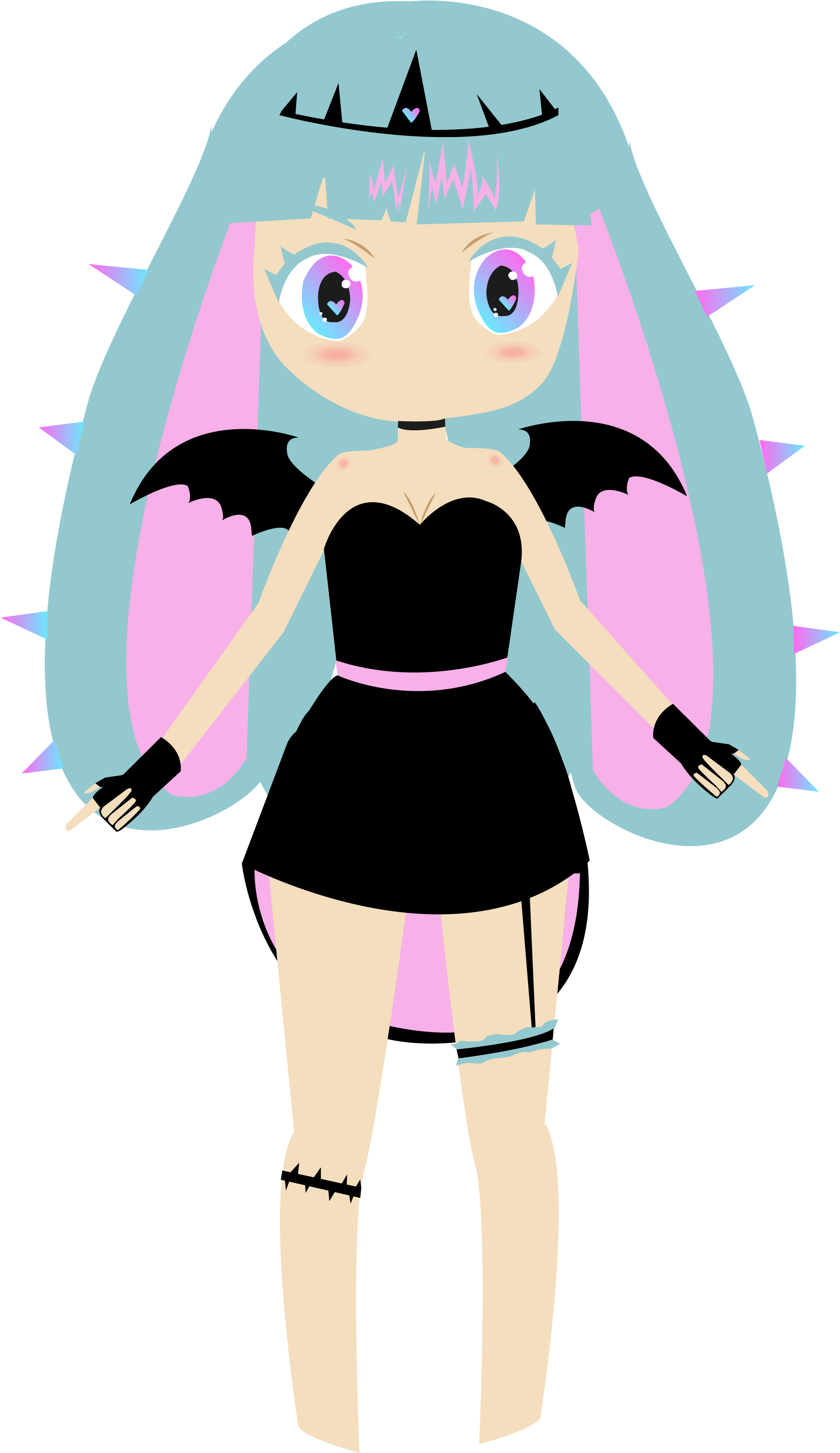 The Pastel Goth Bunny - Cartoon (2481x3508), Png Download