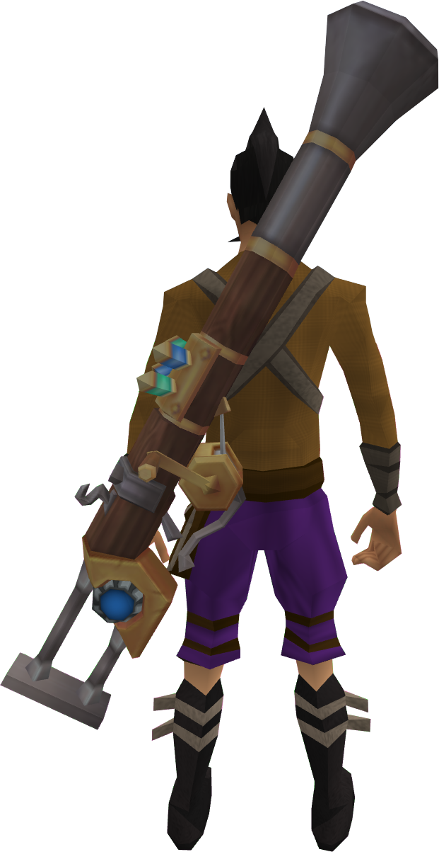 Runescape Fishing Gun (621x1203), Png Download