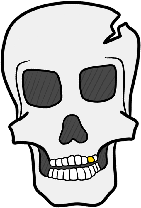 Clip Arts Related To - Skull (626x850), Png Download