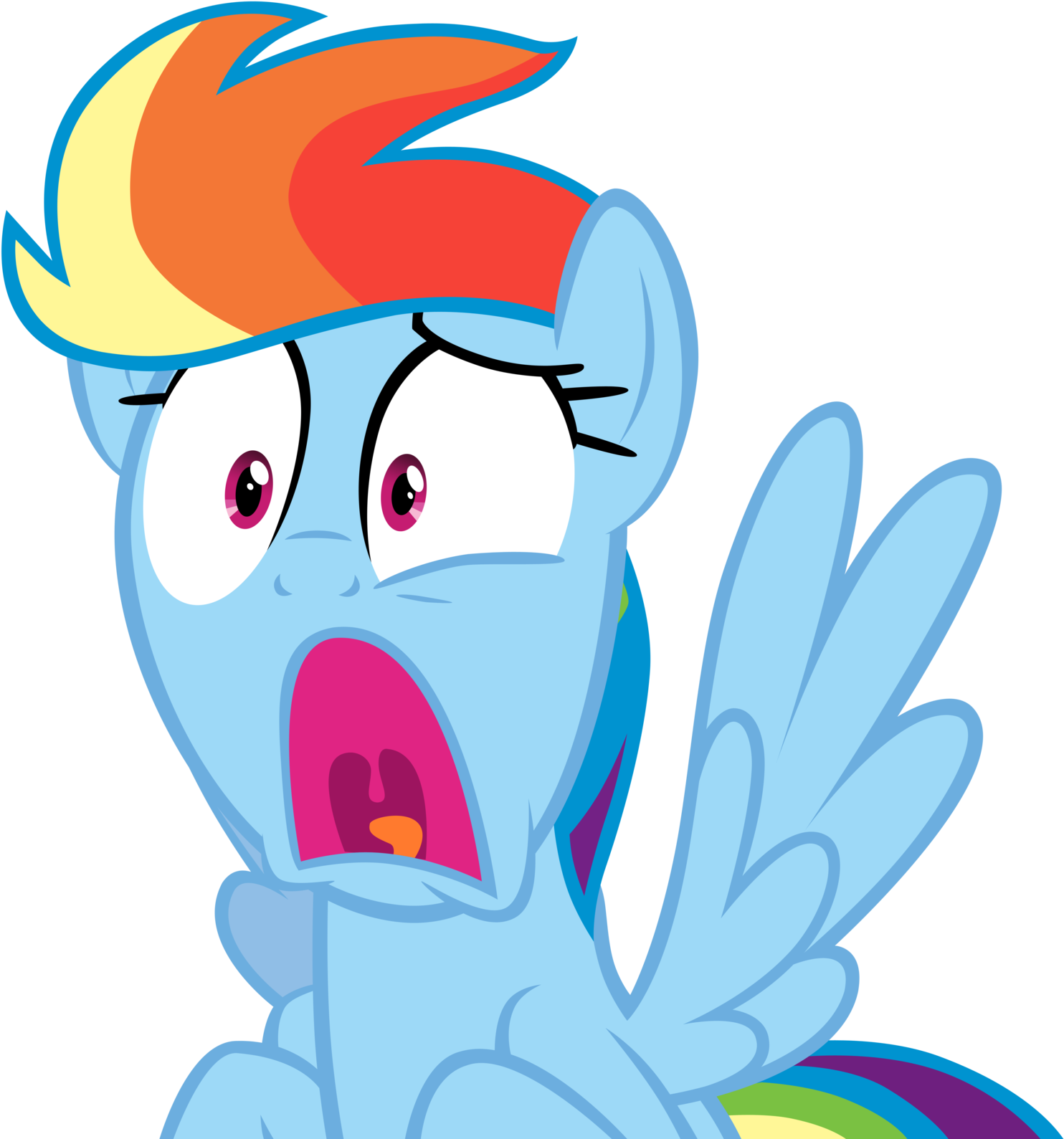 1364577030596 - Rainbow Dash Shocked (1600x1602), Png Download