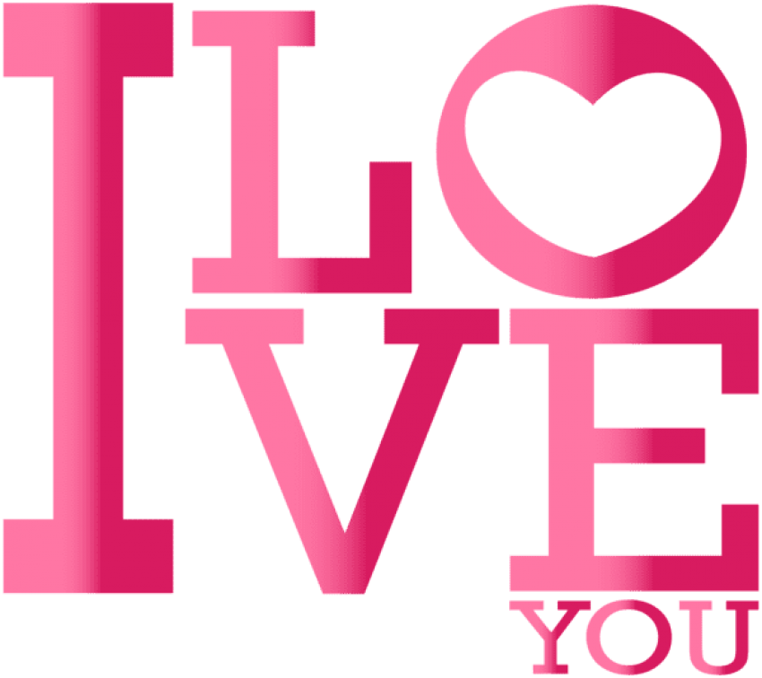 Free Png Download I Love You Text Pink Png Images Background - Heart (850x756), Png Download