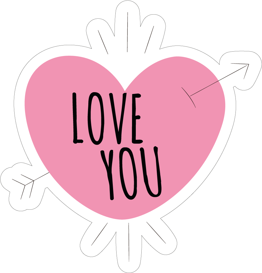 Colecção Expressões - Love You - Heart (1000x1000), Png Download