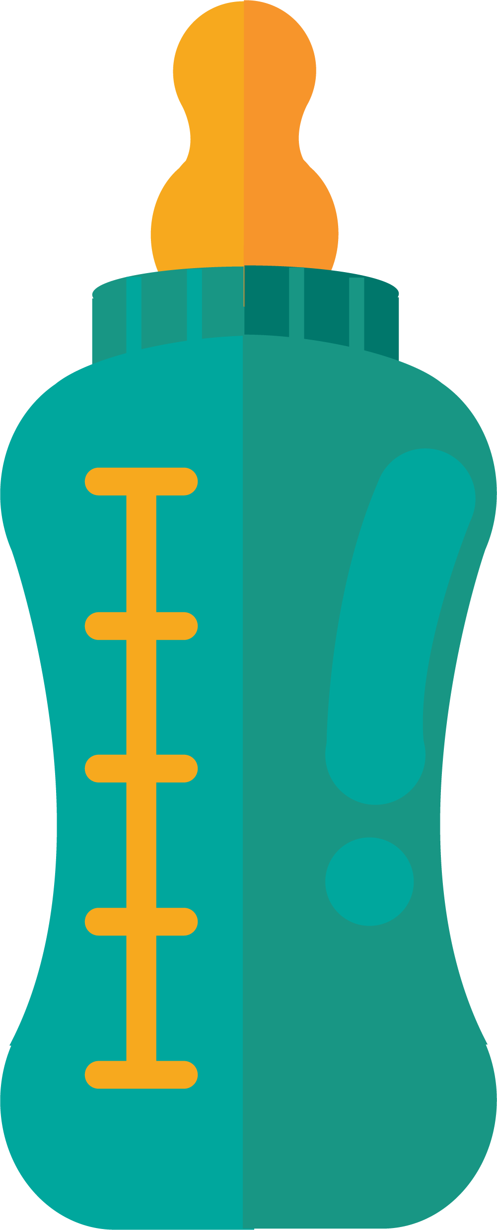 Baby Bottle Infant Pacifier - Cross (1001x2477), Png Download