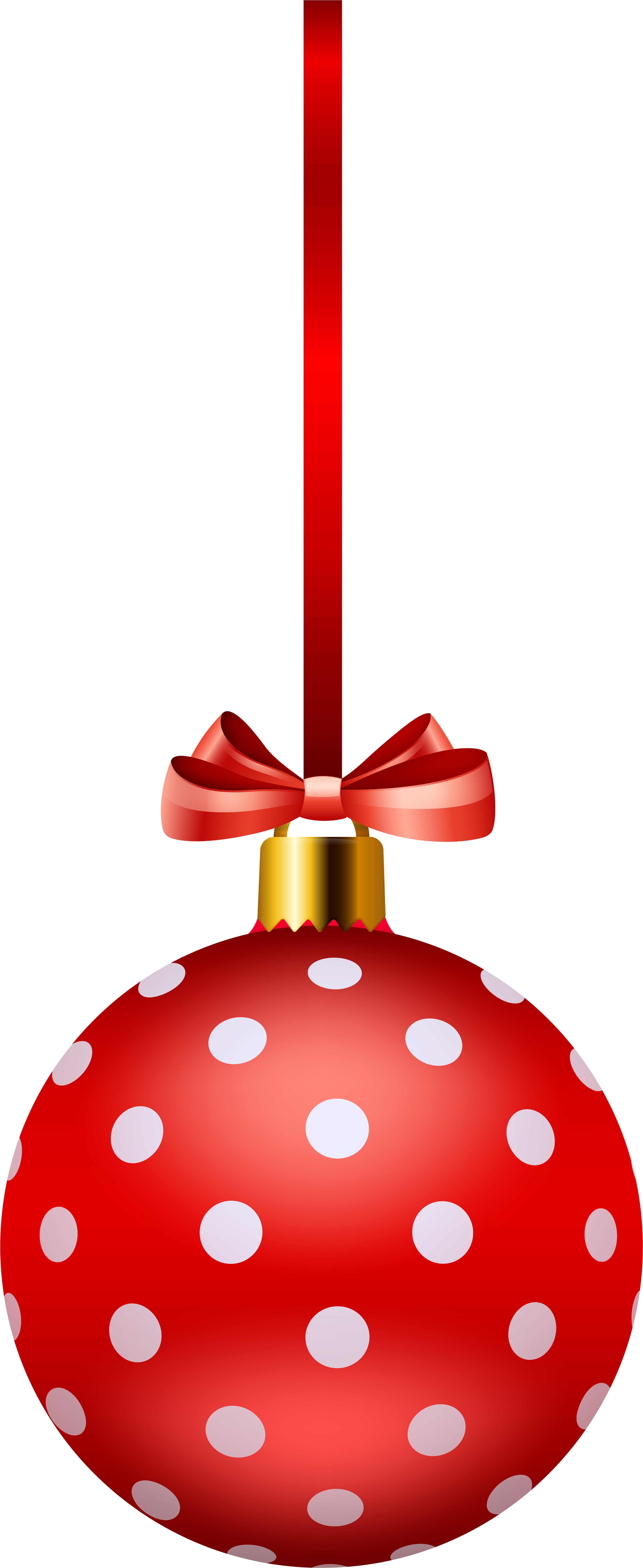 Christmas Ornaments Clipart Polka Dot - Polka Dot Christmas Free Clipart (3393x8000), Png Download