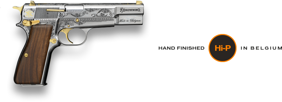 Hi-p Pistol A Custom Hi Power Pistol Is A Thing Of - Firearm (1500x393), Png Download
