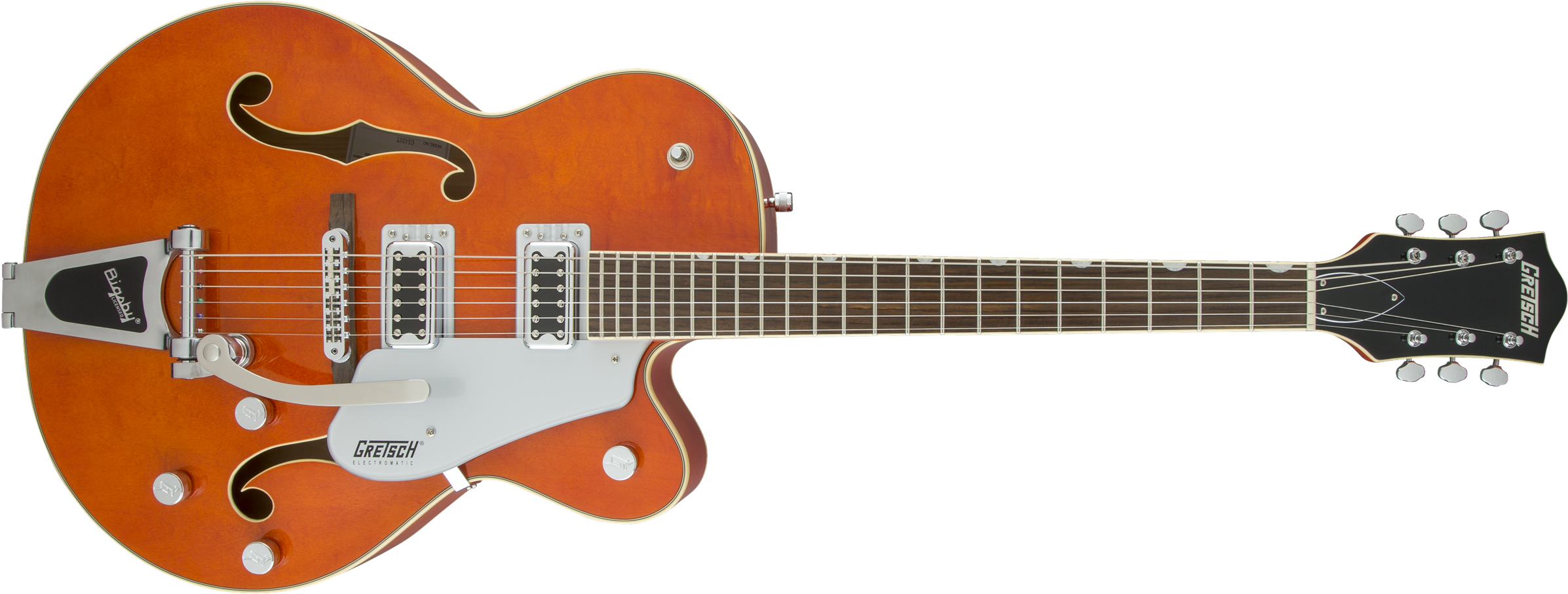 Hollow Body - Gretsch G5420t Electromatic Hollowbody Orange Stain (2400x915), Png Download