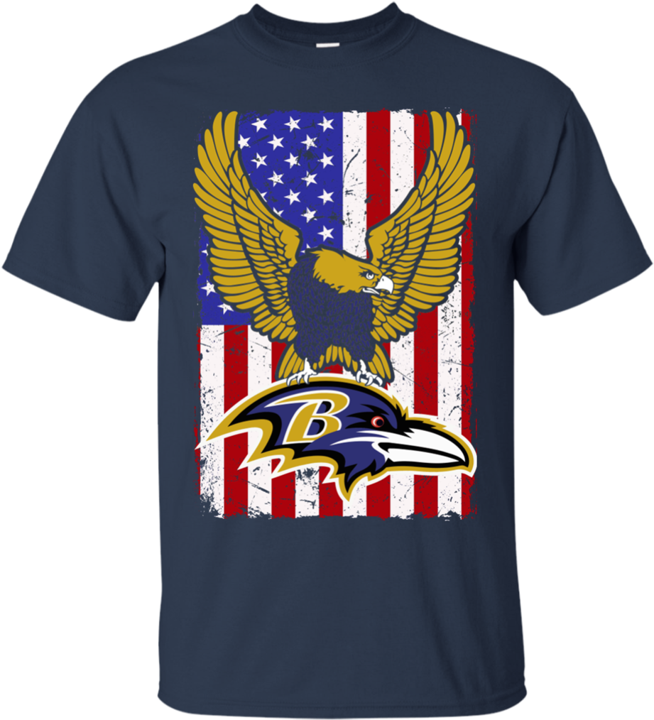 Baltimore Ravens Shirts Flag Usa Ravens Logo Team T - Baltimore Ravens (1024x1024), Png Download