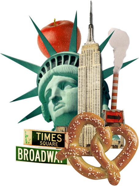 Collage Of New York City With Statue Of Liberty And - Statue Of Liberty (470x620), Png Download