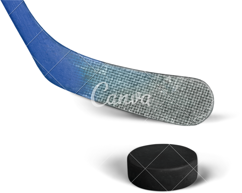 Closeup Of Stick And Puck Isolated On - Floorball (800x639), Png Download
