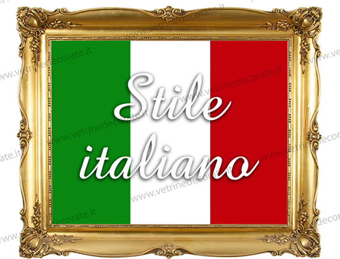 Golden Frame With Italian Style On Shop Window - Old Picture Frame Png (700x825), Png Download