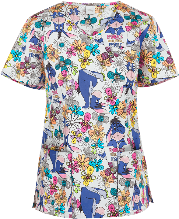 Ck614phc - Flip Flop Scrub Top (600x720), Png Download