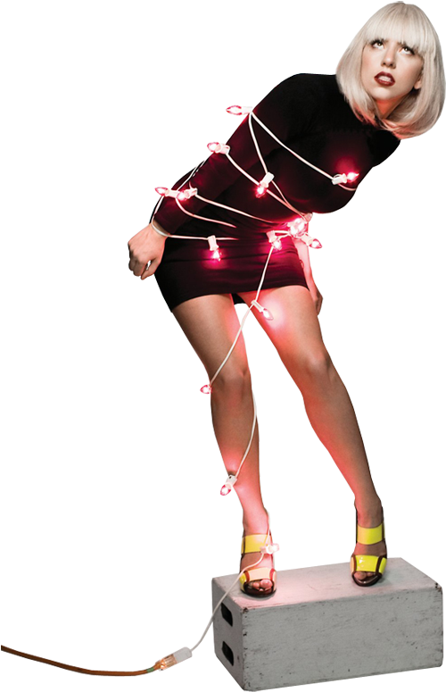 Lady Gaga Png - Lady Gaga Christmas Lights (508x800), Png Download