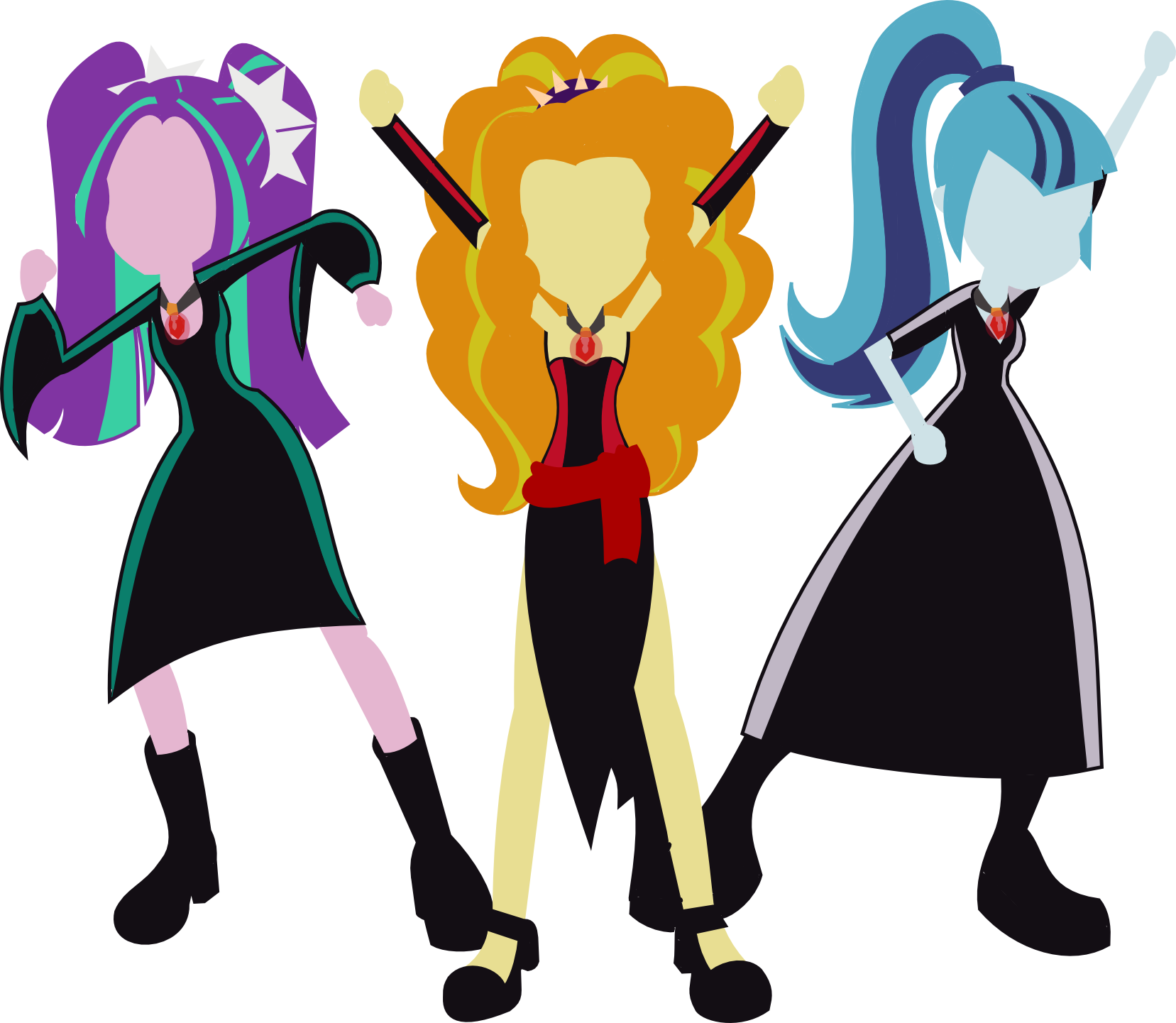 Adagio Dazzle, Alternate Costumes, Aria Blaze, Artist - Equestria Girl As Dazzlings (1657x1441), Png Download