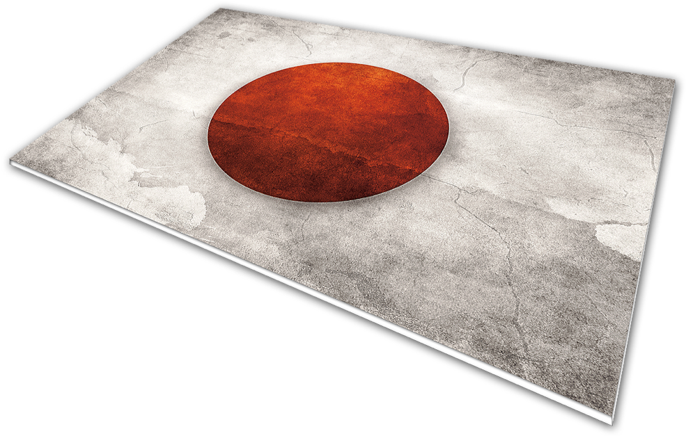 Japan 2 Flag - Floor (1000x651), Png Download