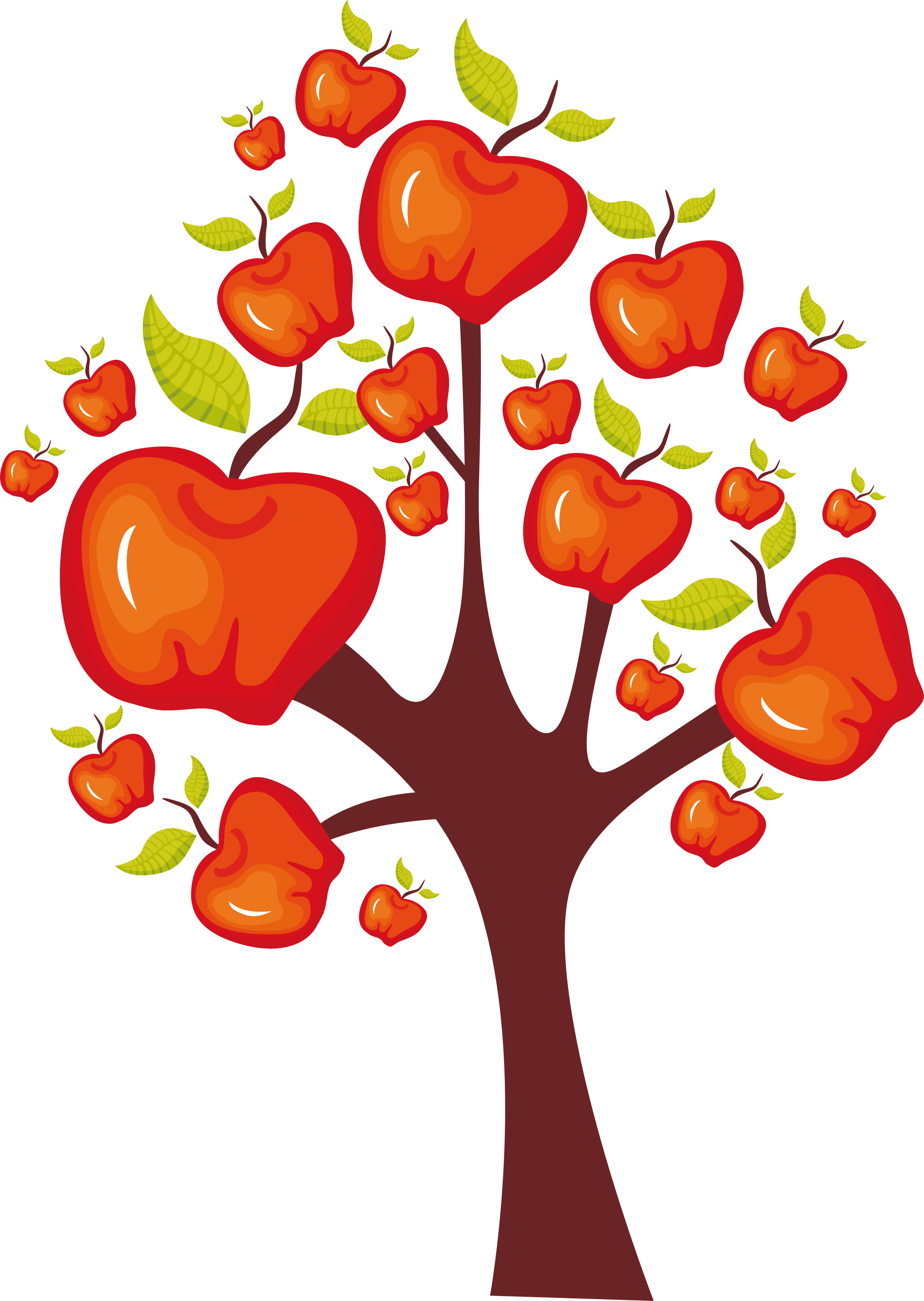 Business Intelligence Tree Clip Art - Apple Tree Art (2438x3432), Png Download