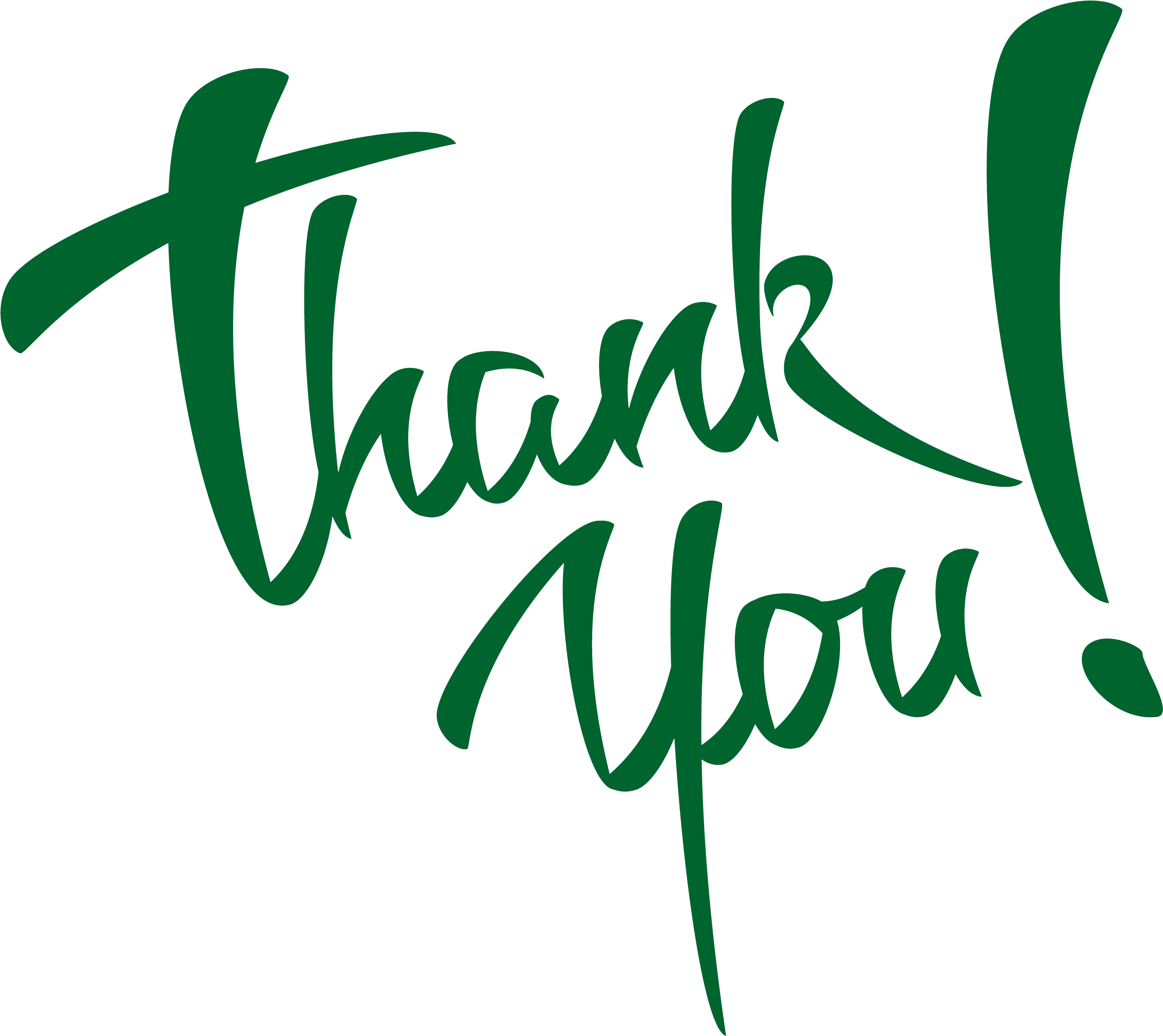 Thanks - Calligraphy (3305x2807), Png Download