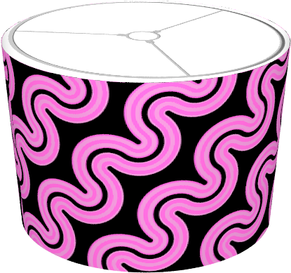Pink Wavy Lines - Lampshade (674x516), Png Download