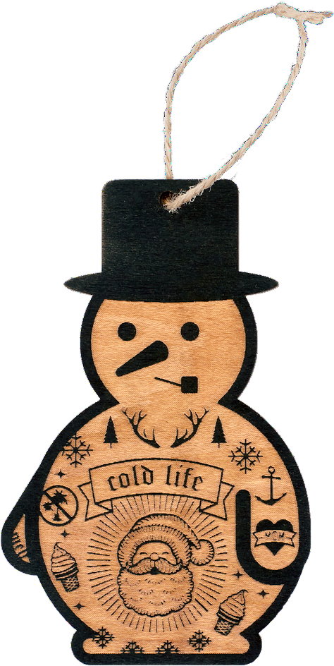 Tattooed Snowman (1000x1000), Png Download