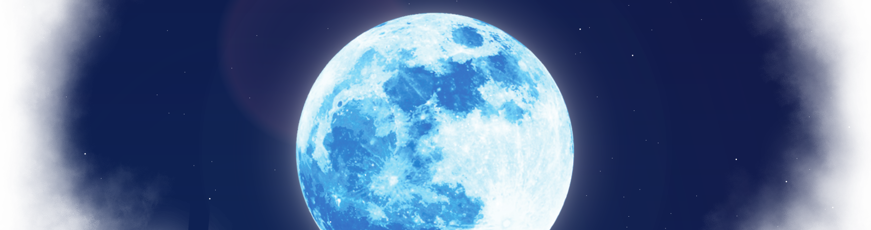 Back Howling Wolf - Moon (1700x450), Png Download