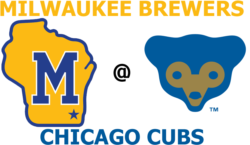 78kib, 1000x500, Brewers @ Cubs - Milwaukee Brewers (1000x500), Png Download