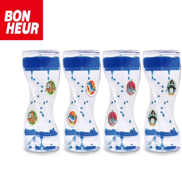 Acrylic Shark Shape Blue Water Liquid Hourglass Motion - Cartoon (741x694), Png Download