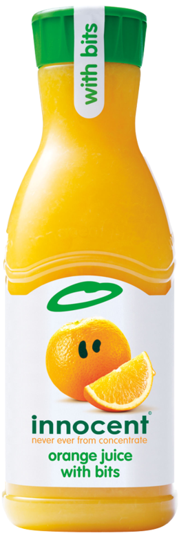 Innocent Orange Juice With Bits 900ml (800x800), Png Download