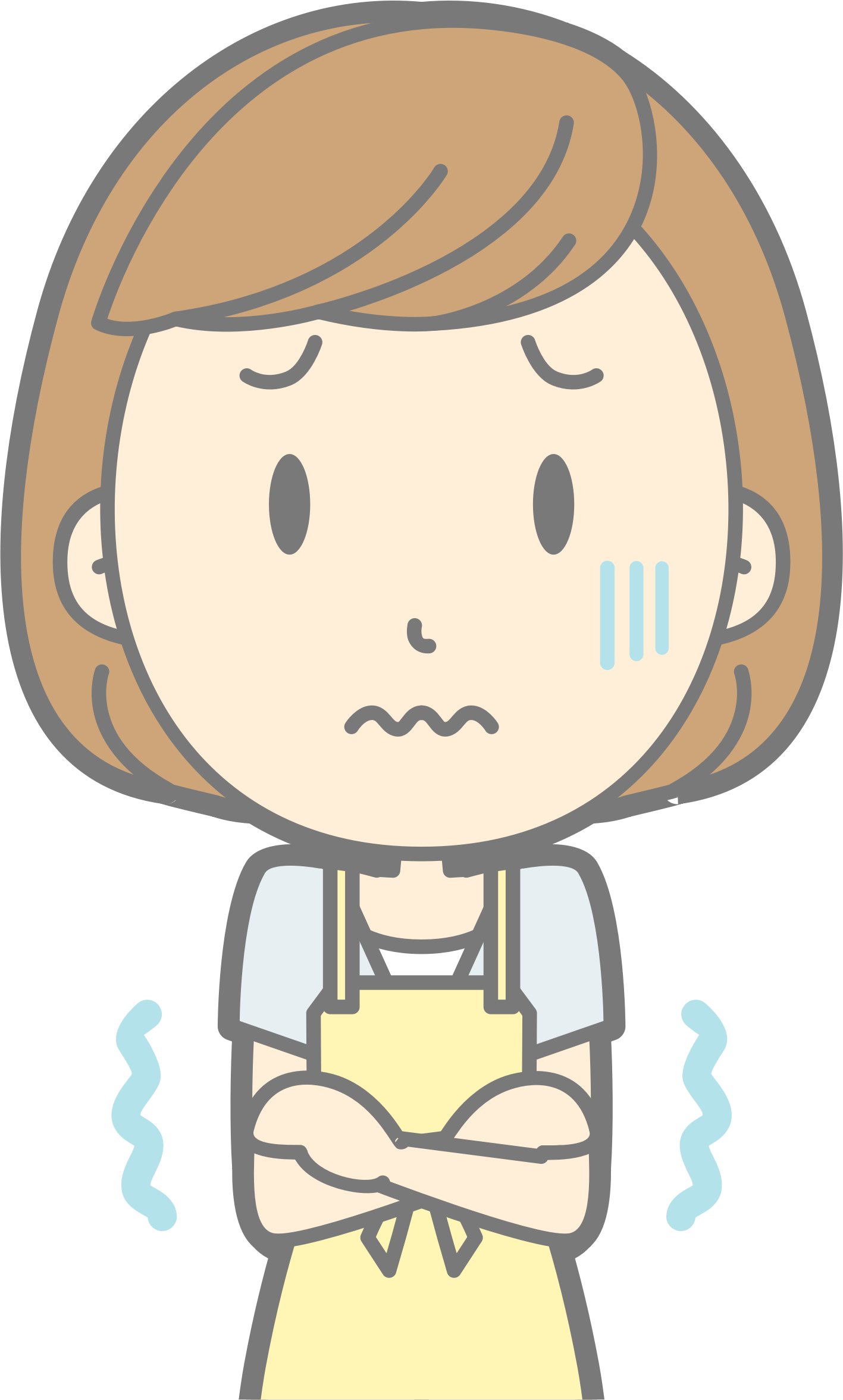 Big Image - Baby And Mother Drawing (1417x2353), Png Download