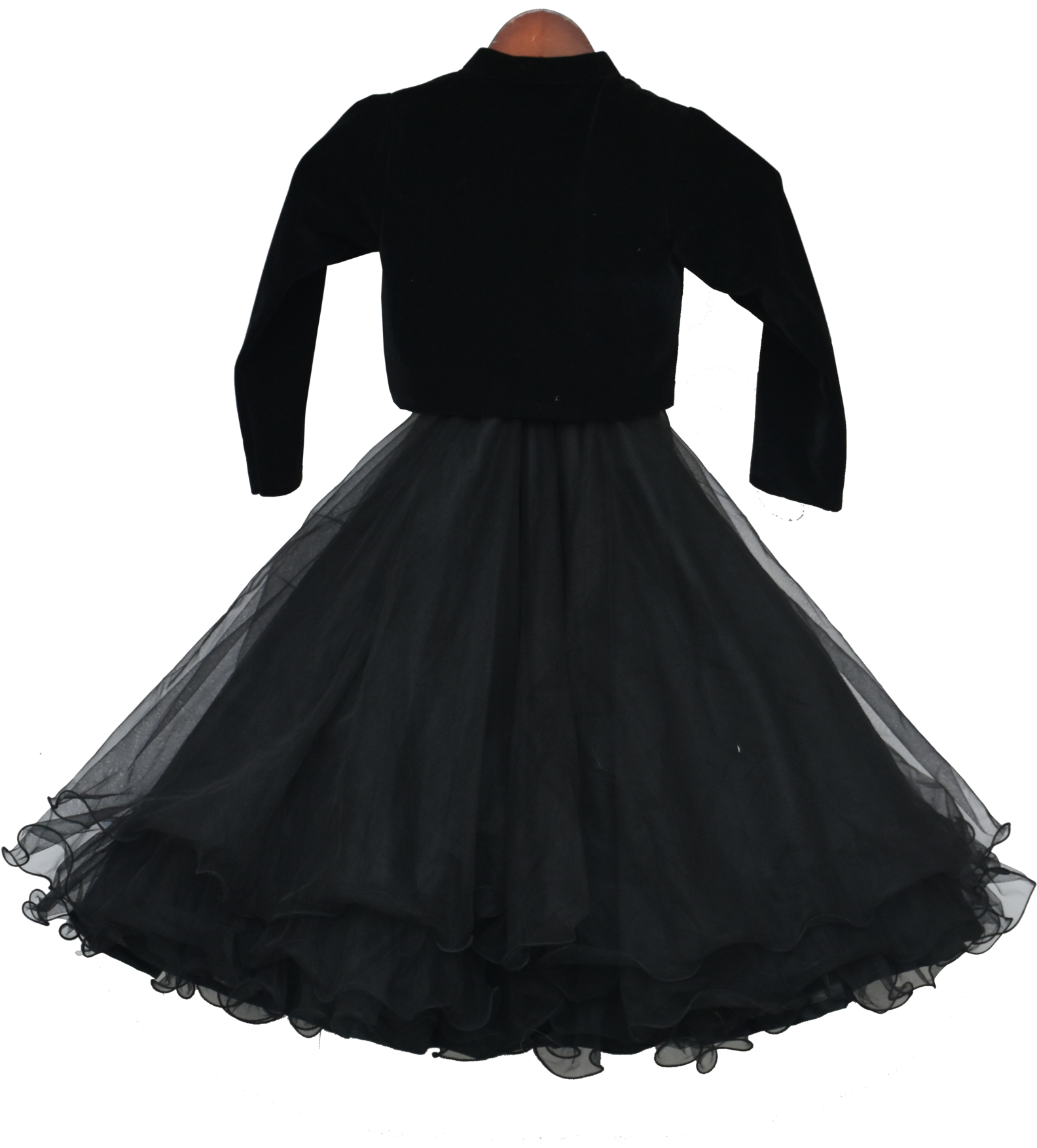 Load Image Into Gallery Viewer, Girls Black Net Gown - Costume (1823x2048), Png Download