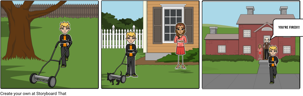 Lawnmower - Cartoon (1164x385), Png Download