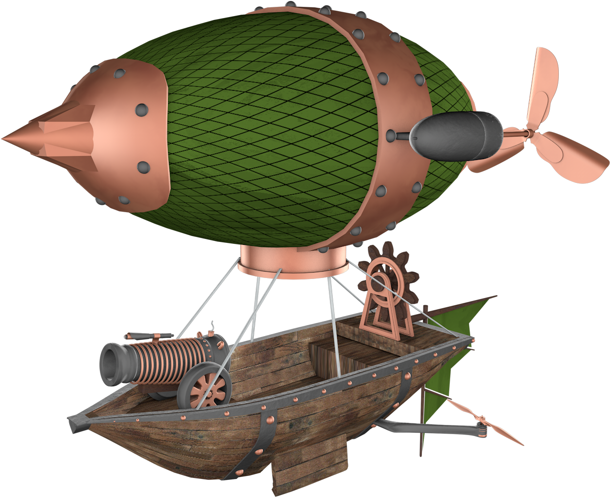 3d Renderings Of Game Elements Created In Cinema 4d - Sailing Ship (1500x1500), Png Download