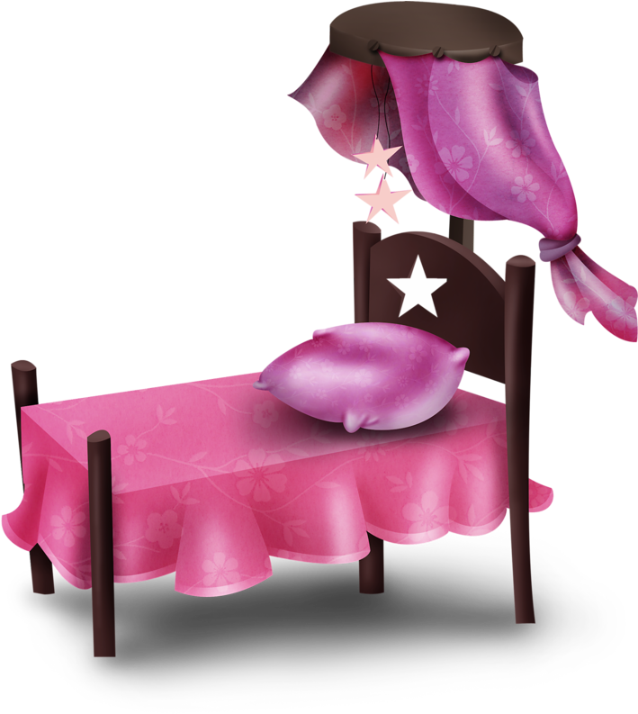 Cama Rosa Desenho (708x800), Png Download