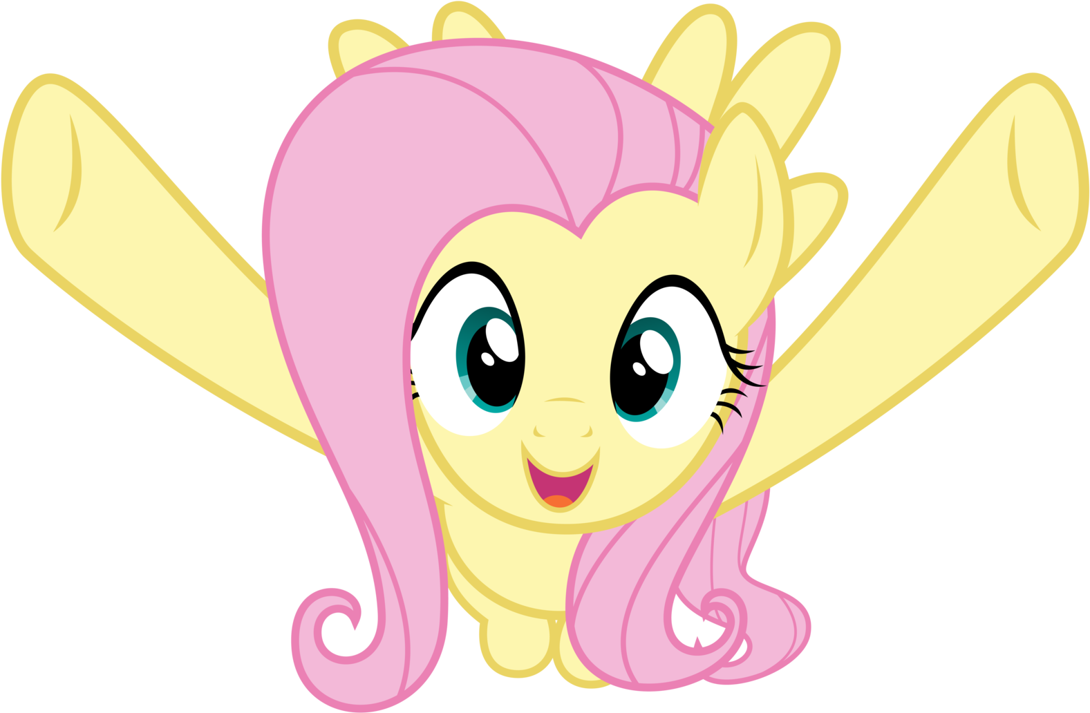 More Celebratory Hugs Definitely - Fluttershy Hugs You (1577x1032), Png Download