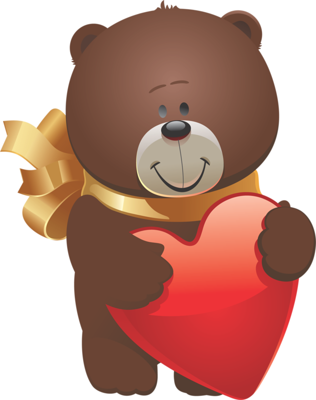 Teddy Bear Pandas, Teddy Bear Hug, Teddy Bears, Gifs, - Free Clip Art Valentines Day Bear (632x800), Png Download