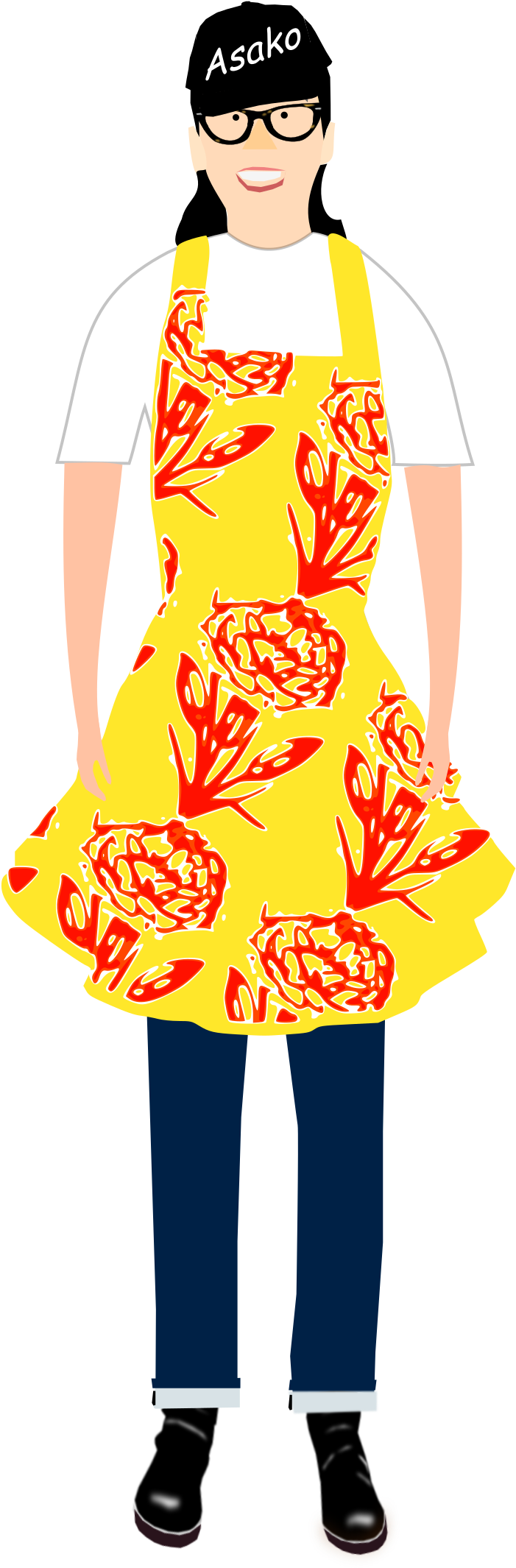 This Free Icons Png Design Of Apron-carnation 02 (800x2400), Png Download