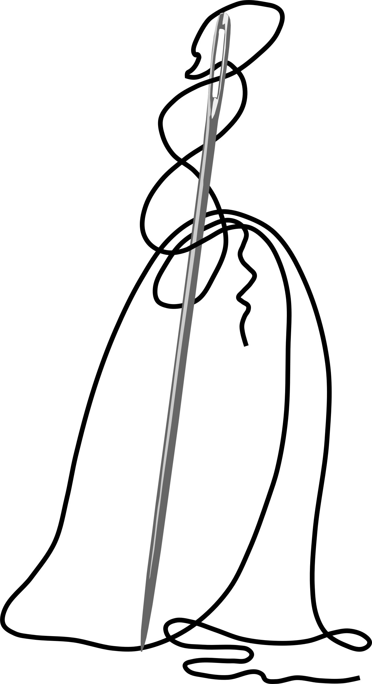 This Free Icons Png Design Of Needle Woman (1306x2400), Png Download