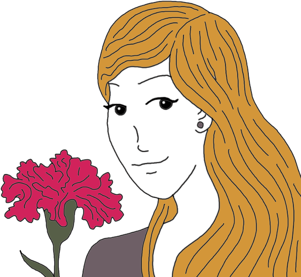 Carnations Symbol In Tea Leaves - Illustration (600x600), Png Download