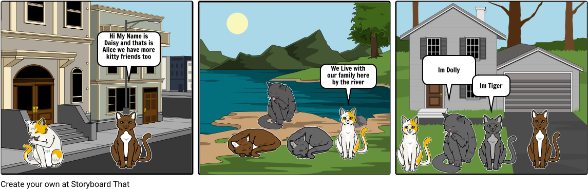 The Lost Kittens - Cartoon (1164x385), Png Download
