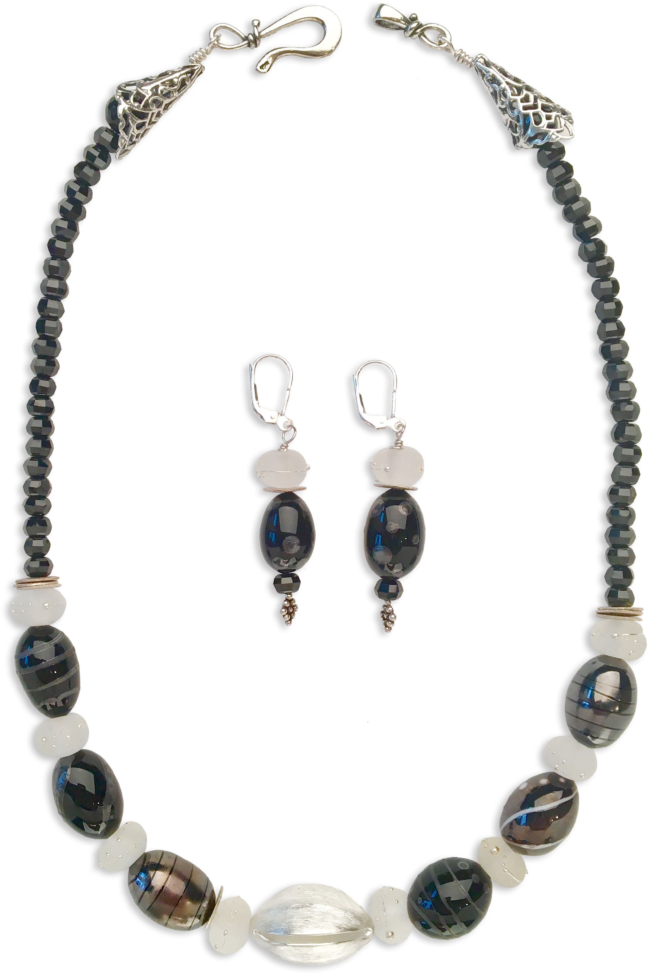 Black Silver - Necklace (2186x3221), Png Download