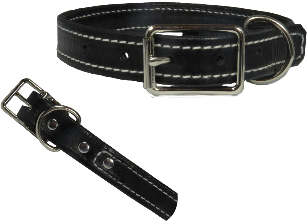 1 Inch Black White Collar Stiching - Buckle (1067x800), Png Download
