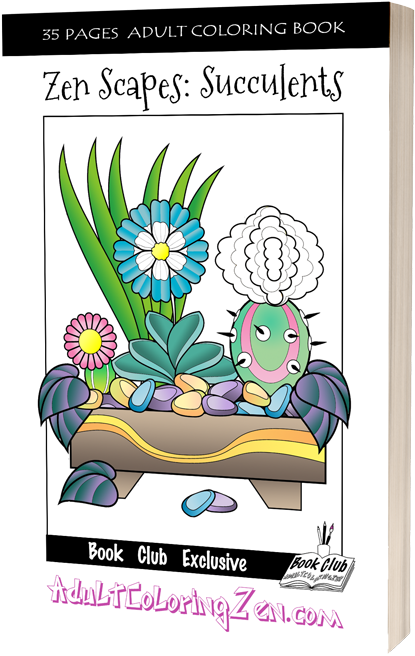Succulents Book Club Exclusive Preview - Cartoon (500x769), Png Download