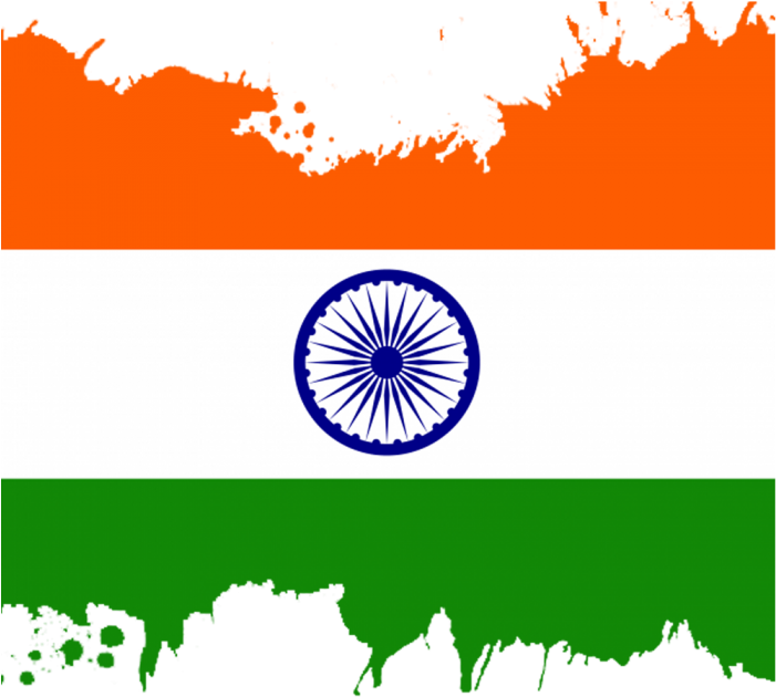 Ink Splatter Brush Decoration Of India Republic Day - India Flag (700x700), Png Download