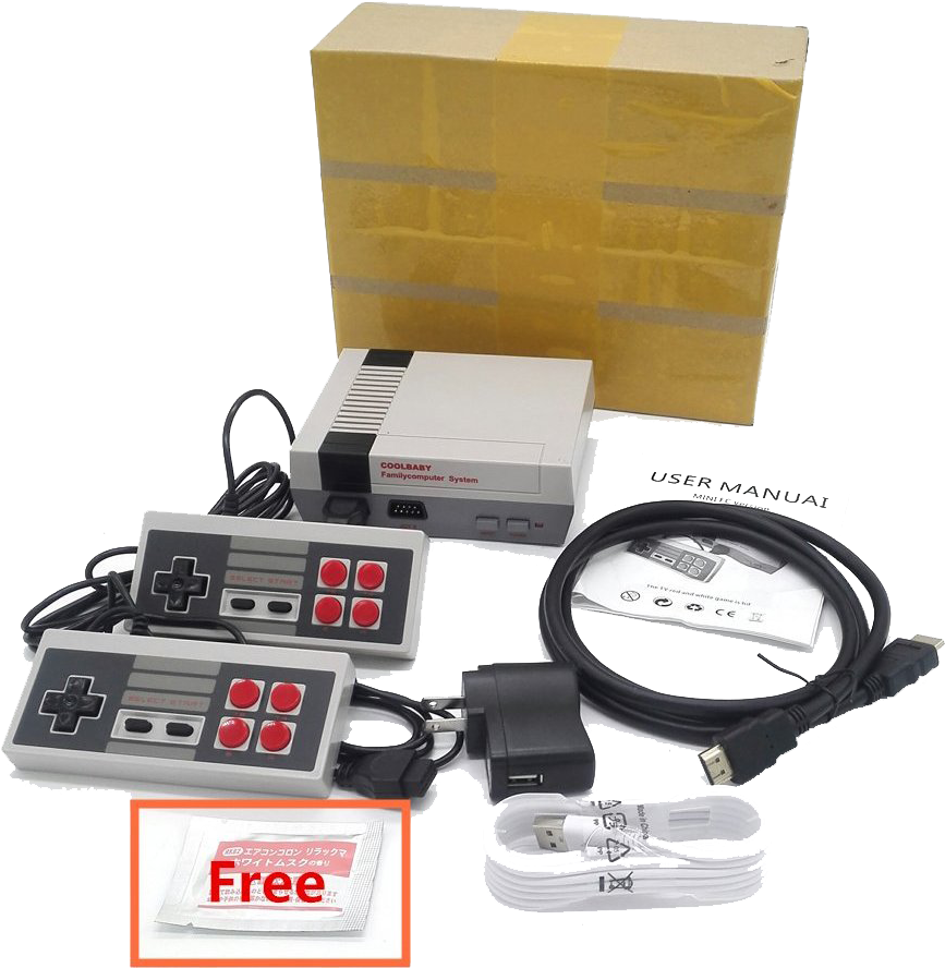 Retro Nes Mini Tv Console, 600 Games Built In, Dual - Planer (937x940), Png Download