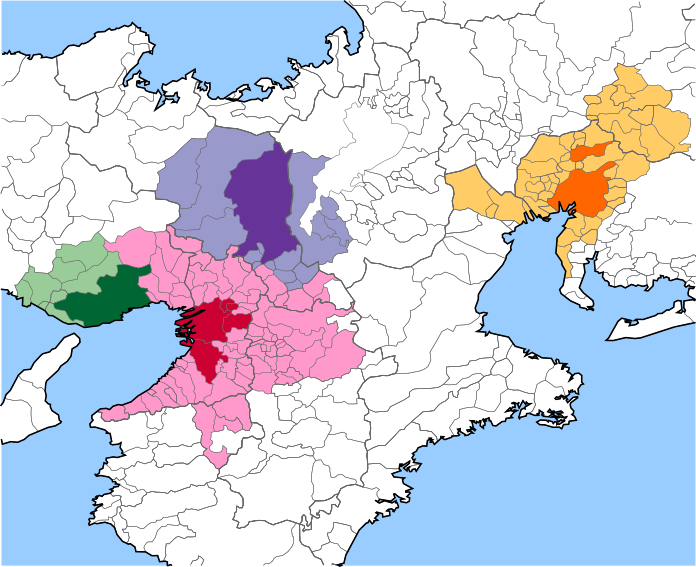 Nagoya Kyoto Osaka Kobe - Nagoya Osaka Kyoto Kobe (696x567), Png Download