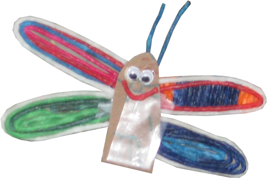 How About Tiny Purple Guy With Orange Legs A Pom-pom, - Dragonfly (966x742), Png Download