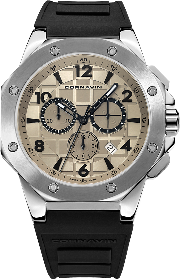 Octagonal Stainless Steel Case - Cornavin Watches (678x1000), Png Download