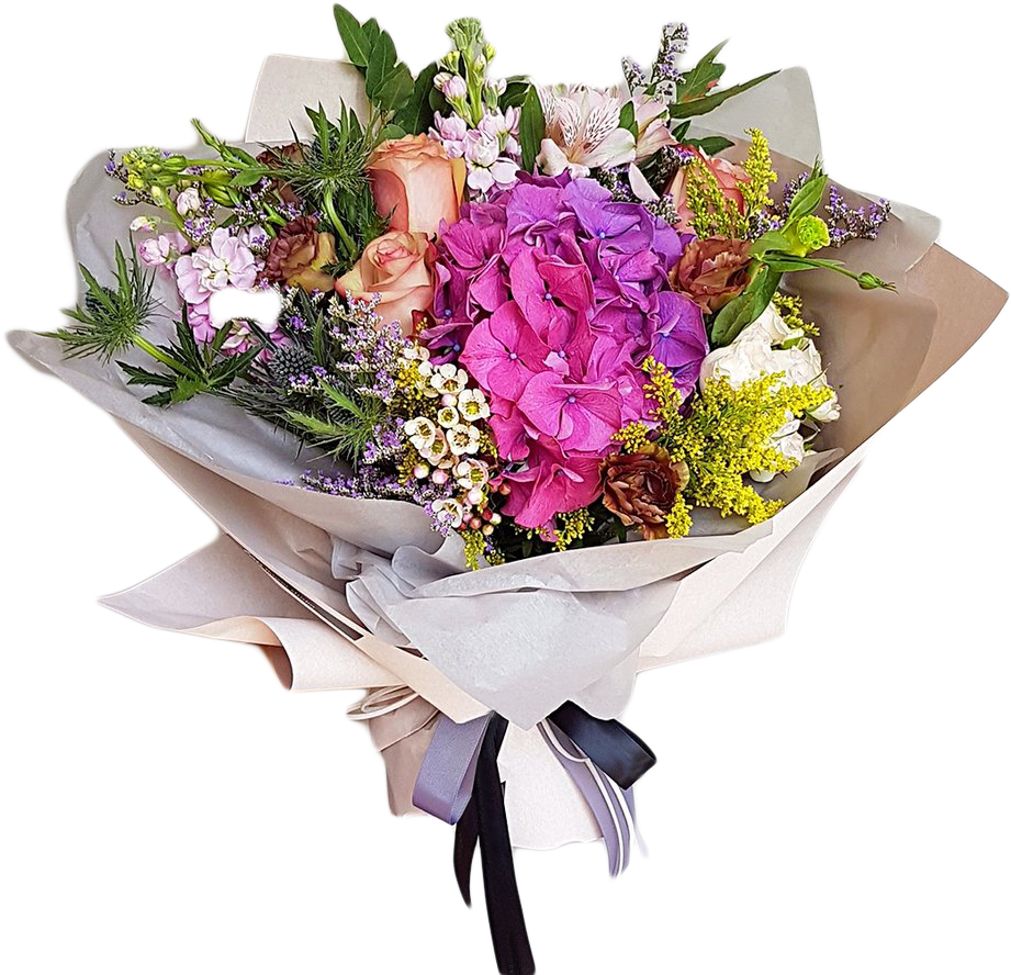 Hydrangea Bouquet Wrapping (1024x1024), Png Download