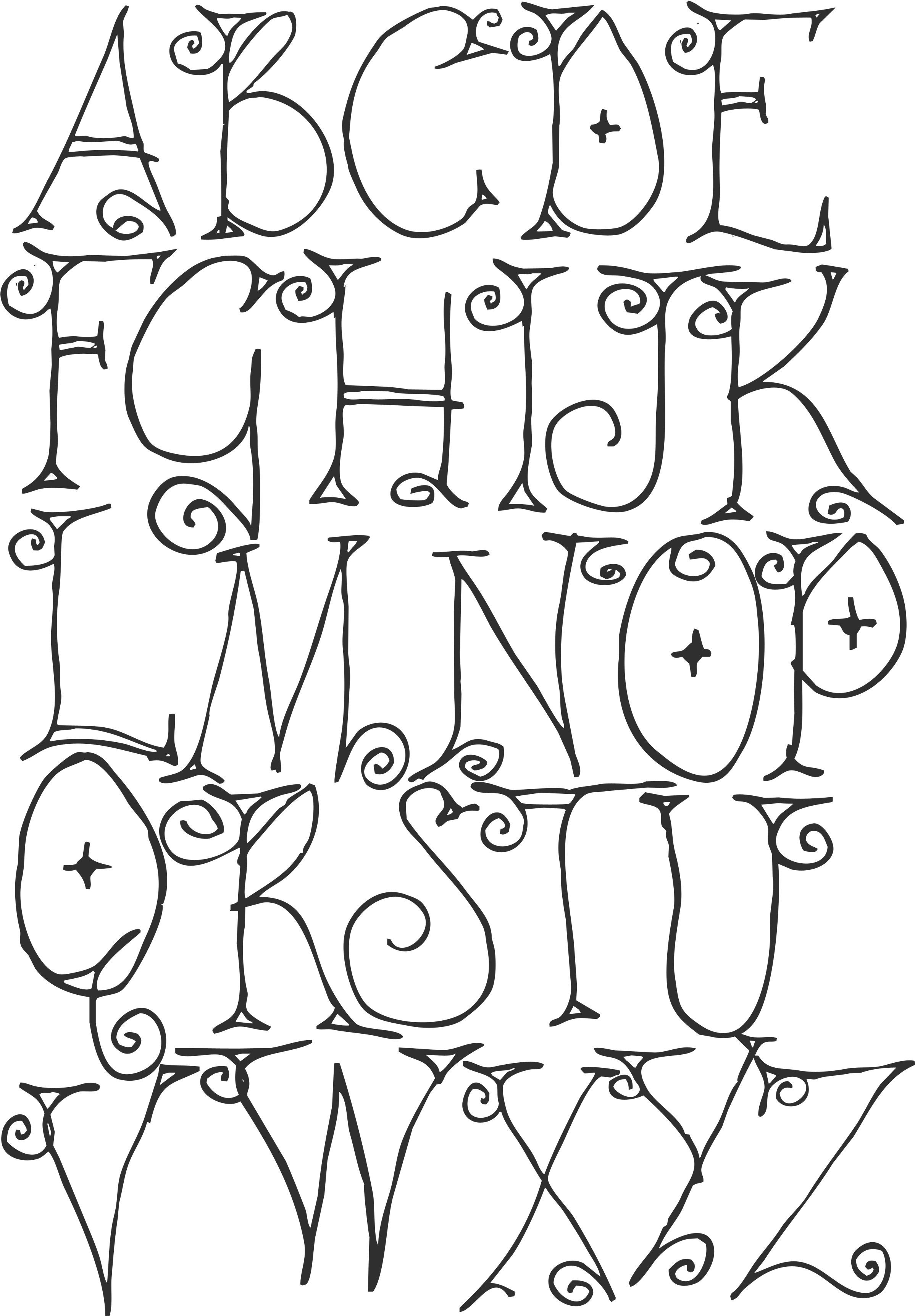 Hand Drawn Whimsical Font By Melanie Moor - Drawing (2480x3508), Png Download